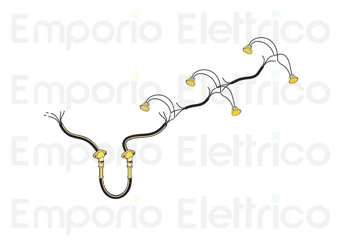 fadini ricambio cavo elettrico con bocchettoni e pressacavo con 5 faretti 97347