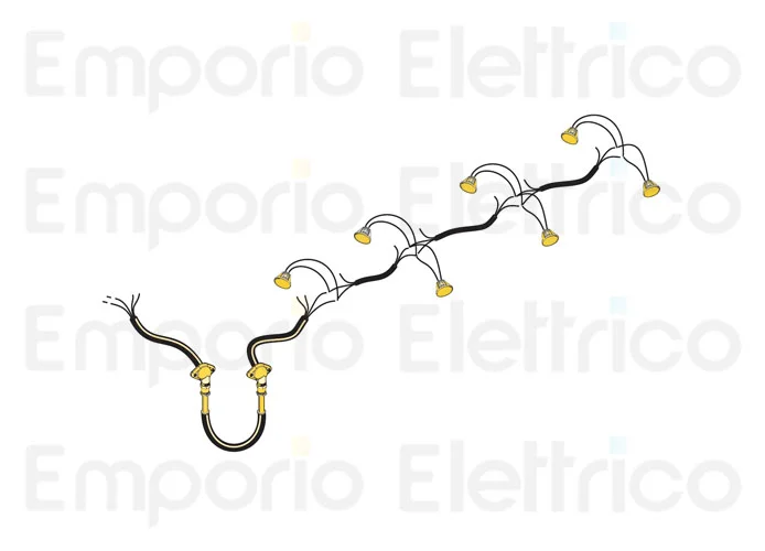 fadini ricambio cavo elettrico con bocchettoni e pressacavo con 7 faretti 97348