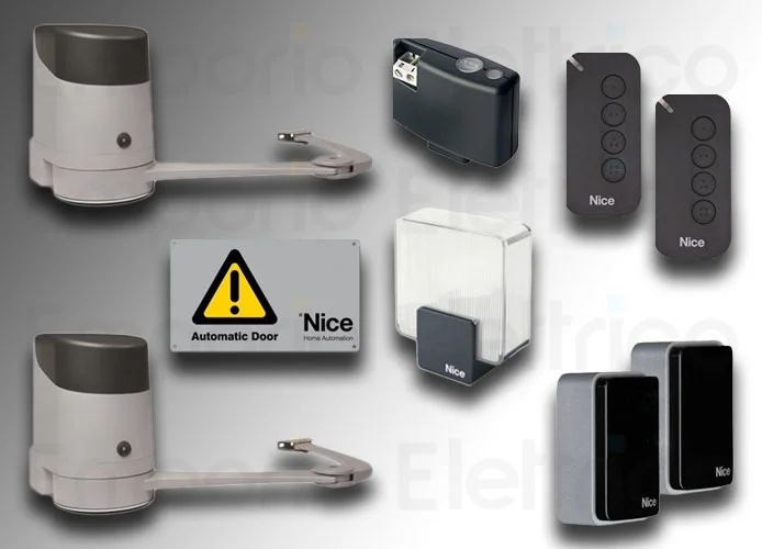 nice kit automatización puertas batientes hoppkit bd hoppbdkce