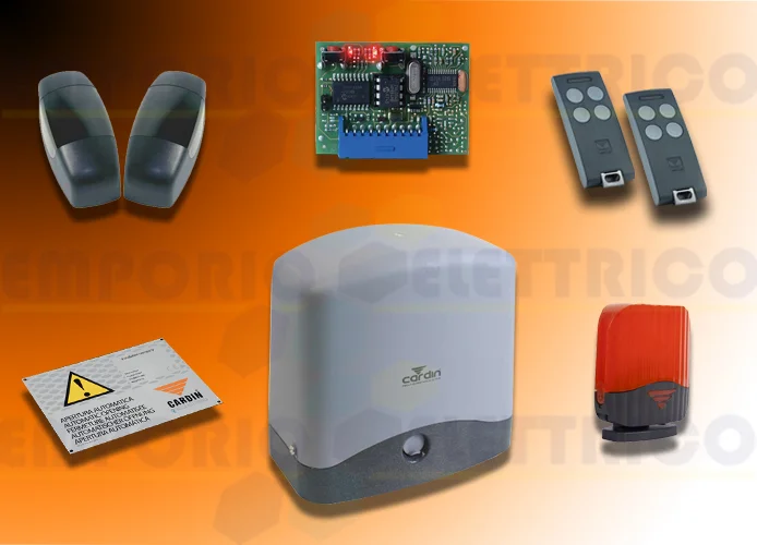 cardin kit per cancelli scorrevoli con peso anta 300kg 24v kt-slacefast