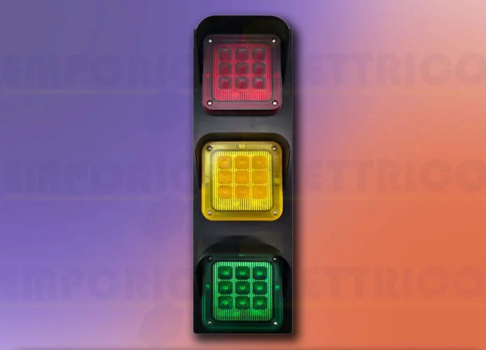 vds semáforo 3 luces roja/amarillo/verde 12/24v sem-2 550/3025