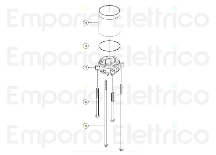 fadini ricambio vite m8x125 te 2pz per aproli 480 48080 4