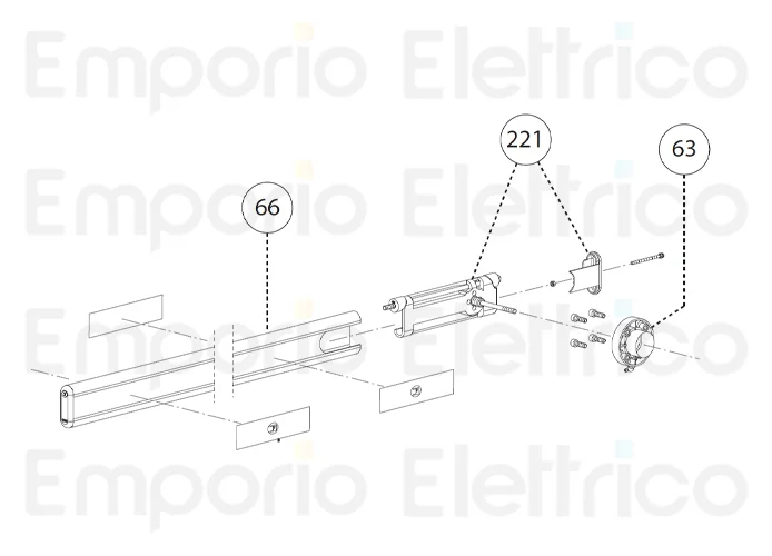 fadini repuesto mástil de aluminio con asiento por barri 88 88866