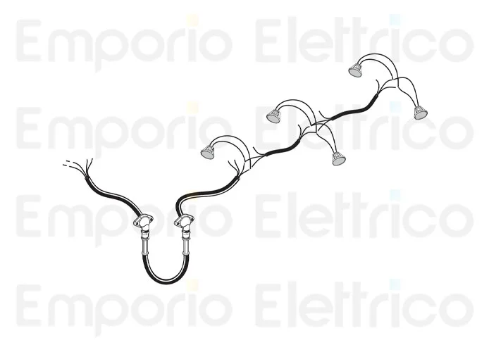 fadini ricambio cavo elettrico con bocchettoni e pressacavo con 5 faretti 97347
