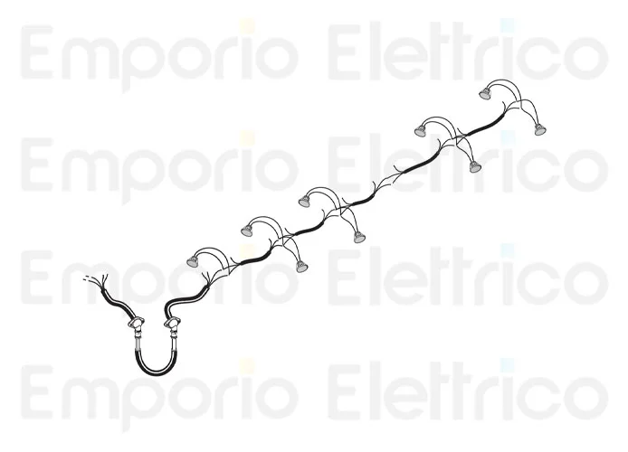 fadini ricambio cavo elettrico con bocchettoni e pressacavo con 9 faretti 97349