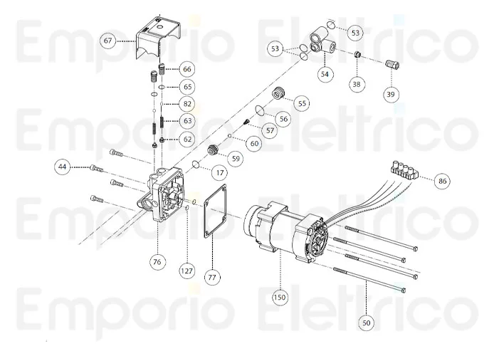 fadini ricambio tirante m5x155 2pz motore/pompa per combi 740 980 74050 2