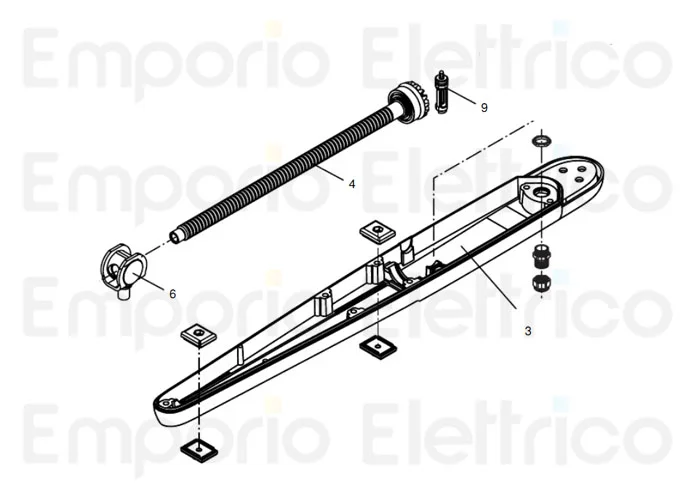 beninca repuesto tornillo sin fin para bob21-3024.da 3c ensemblado por bob2124.dk 968803077