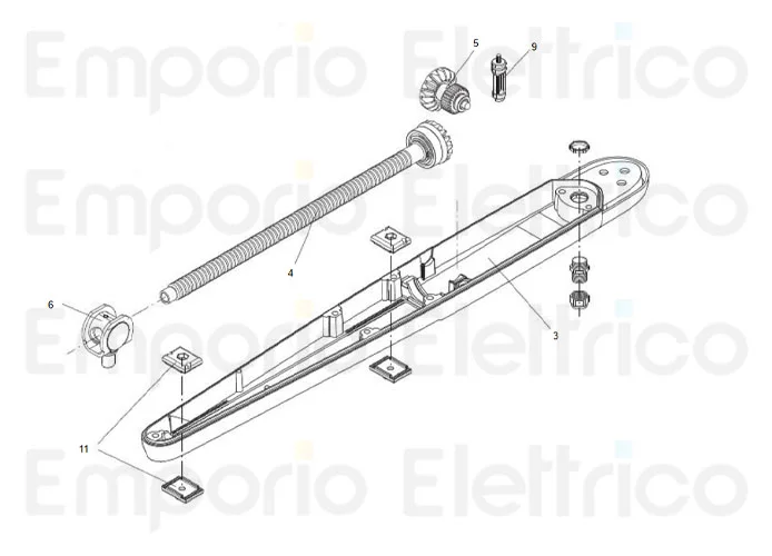 beninca repuesto soporte + tuerca por bob3024.da 3c por bob3024.dk 968803079