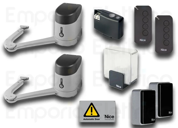 nice kit automatización puertas batientes 24Vdc hykekit bd hykebdkce