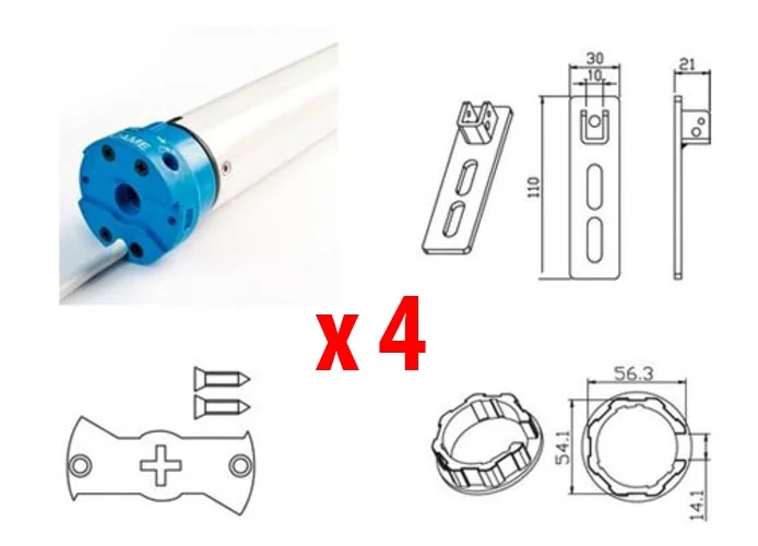 came 4 x kit motor tubular para persianas mondrian 5 230v uy0020 001uy0020