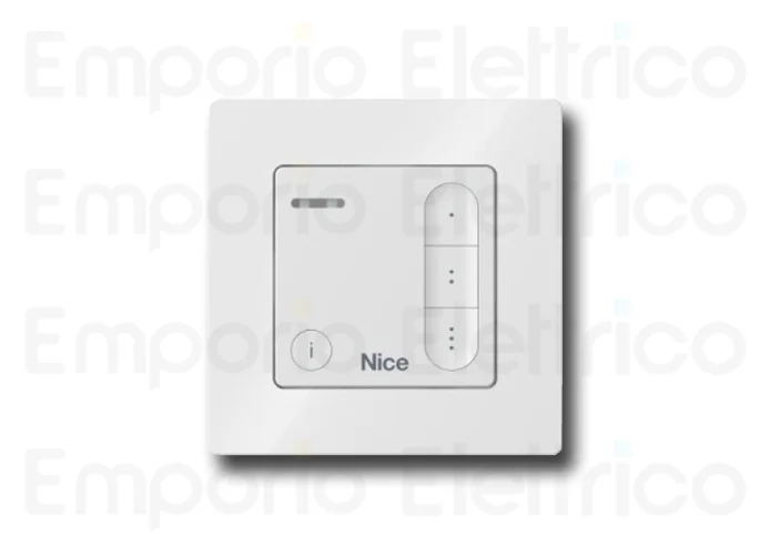 nice transmisor bidireccional de pared, 3 canales, blanco domi3wc