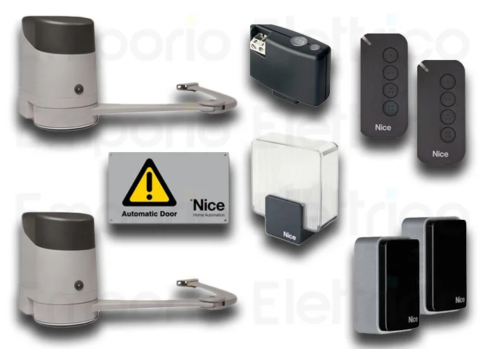 nice kit automatización puertas batientes hoppkit bd hoppbdkce