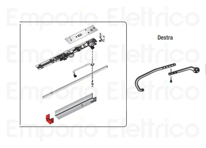came kit automatización hoja dx dos paneles articulados voilà 24v 001uv005 uv005