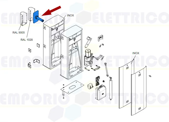 came repuesto árbol para movimentación del mástil g6500-g5000 119rig427 