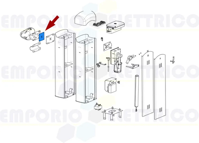 came repuesto placa de fijación motorreductor g3000 119rig421 