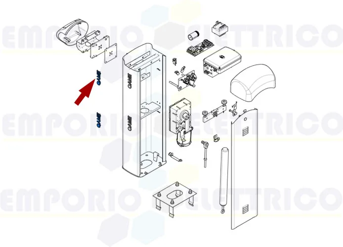 came repuesto cubierta de la fotocélula del armario gard 4-8 119rig149