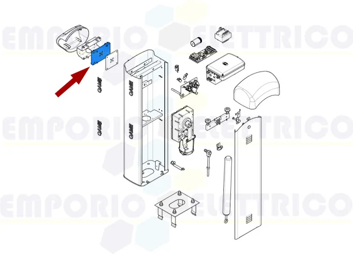 came repuesto placa intermedia de conexión del mástil gard 4 119rig168